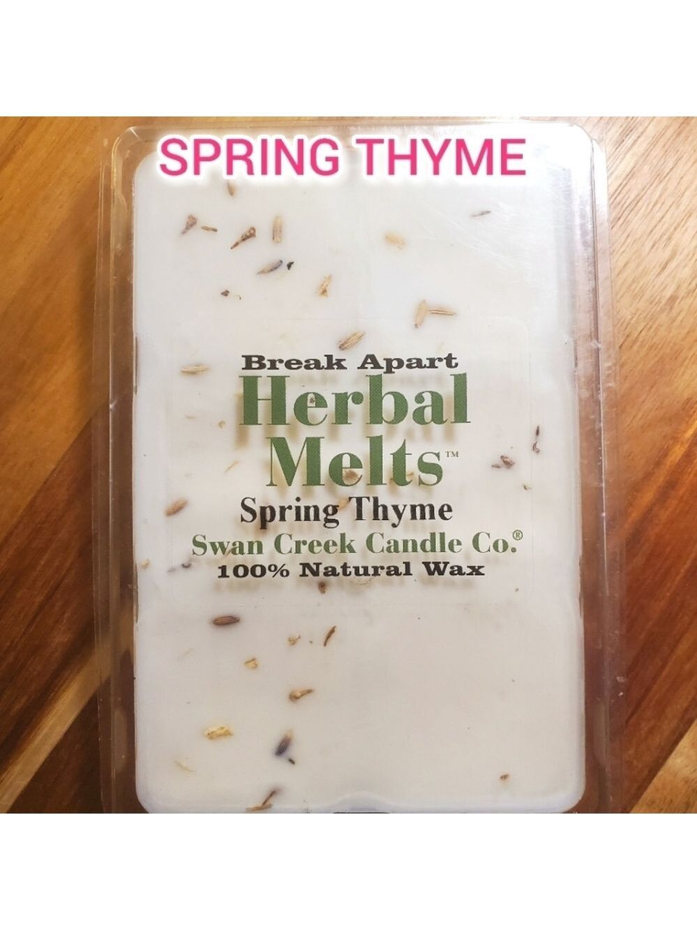 SPRING THYME by SWAN CREEK CANDLE CO. Herbal Melts 100% Natural Wax 5.25 oz NWT
